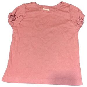 Olive Juice 100% Cotton‎ Mauve T-shirt Kids Small Ruffle Sleeves Basic NWT